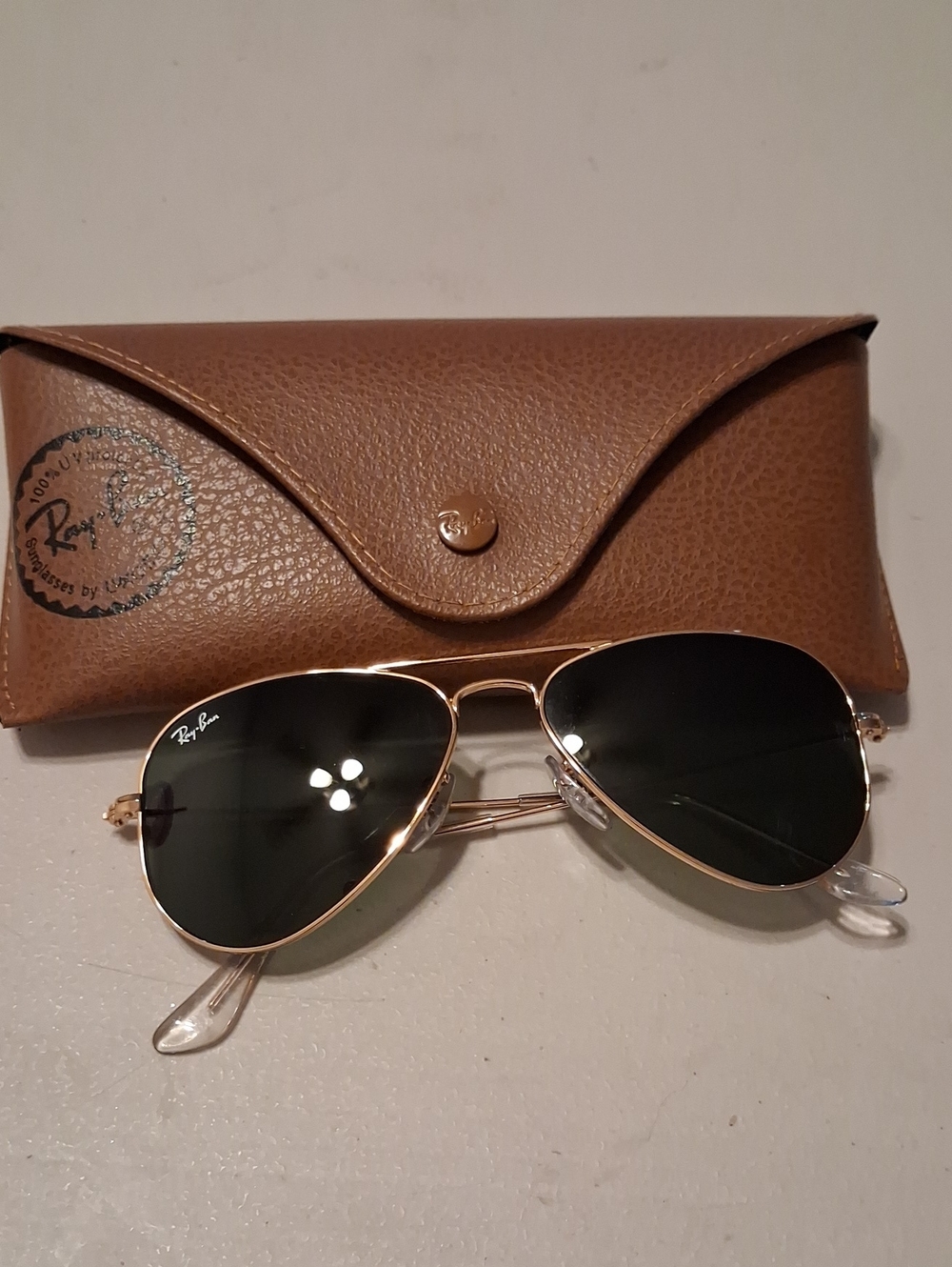 Ray-Ban Cream and Brown Kids Accessory Pouch